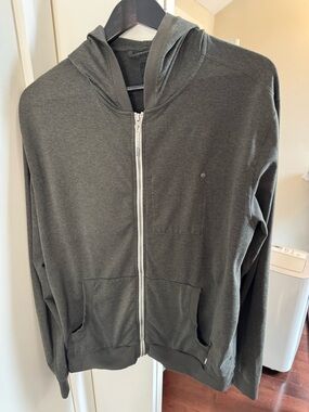Vuori Men's EUC PONTO FULL ZIP Hoodie in River rock Heather/